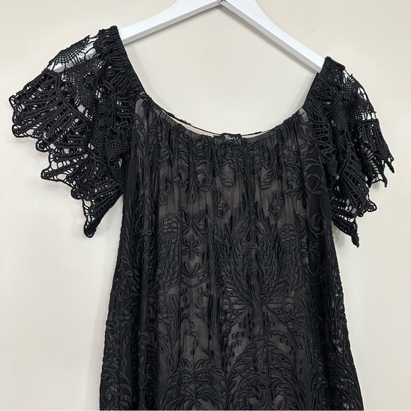 Sky lliana Lace Off-Shoulder Mini Dress in Black - Picture 3 of 11